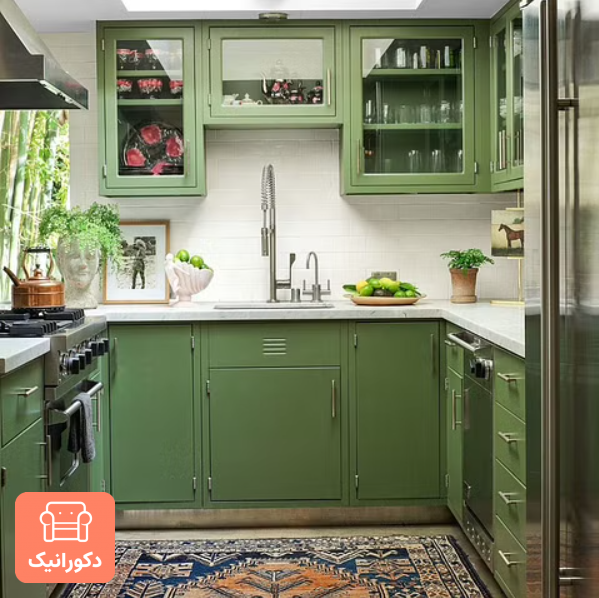 رنگ سبز در آشپزخانه