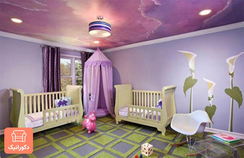 رنگ آمیزی سقف اتاق خواب کودک
