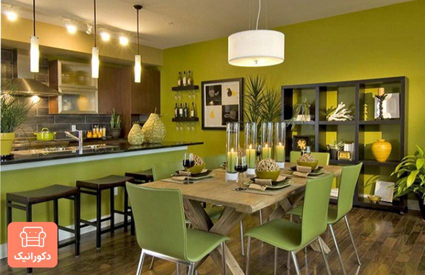 رنگ سبز زیتونی در دکوراسیون منزل